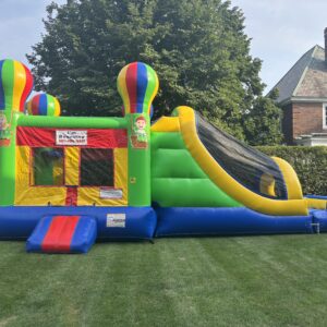 Hot Balloon Bounce House Combo with Dry Slide